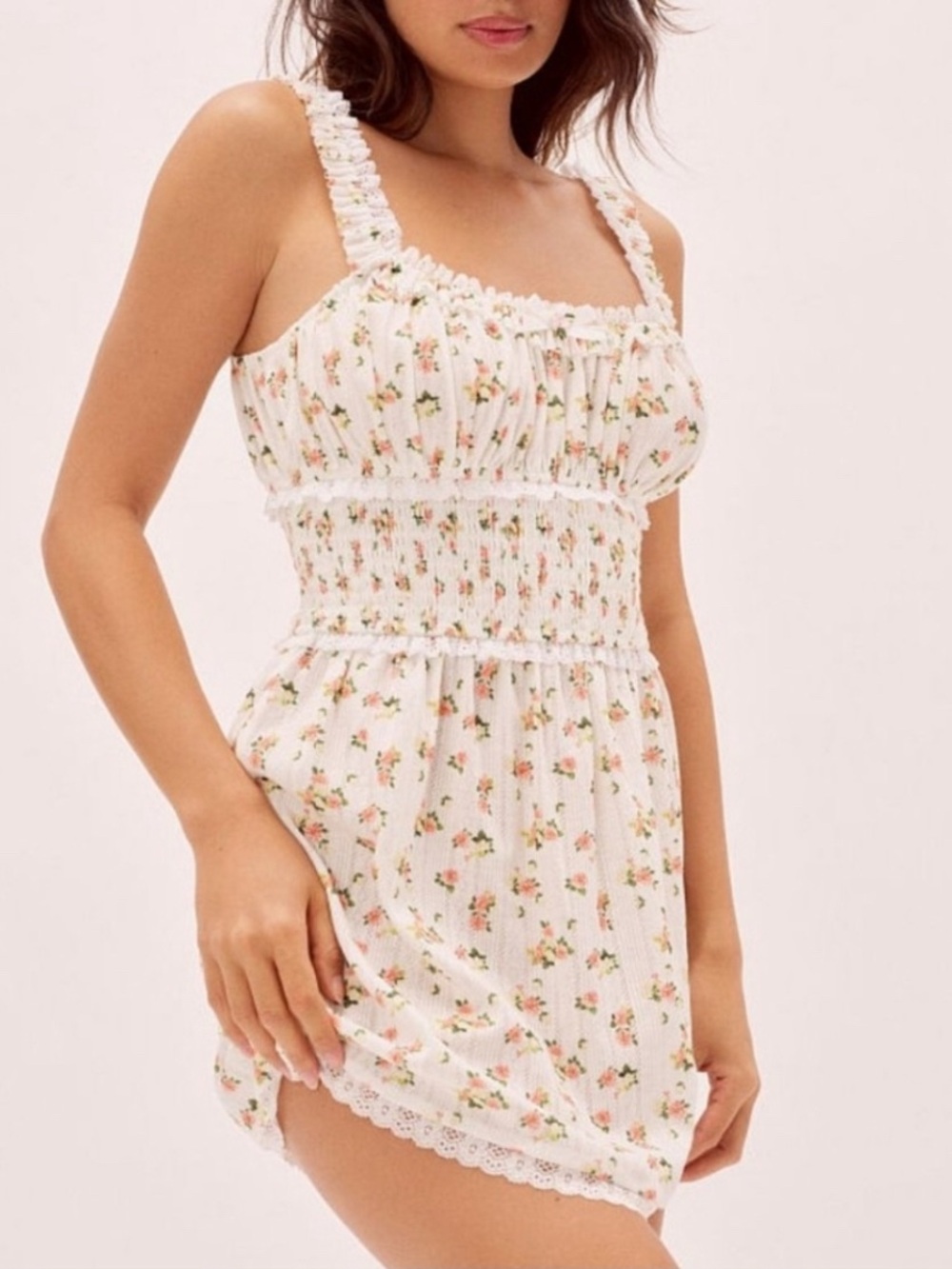 For Love And Lemons Lola Pointelle Mini Dress